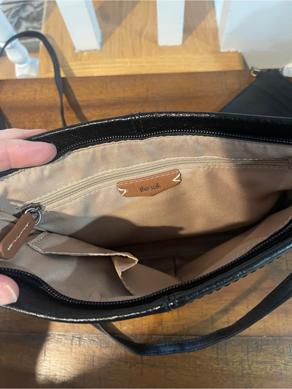 The Sak Black Leather Crossbody Bag - Picture 5 of 6